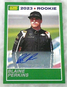 Blaine Perkins 2023 Score Racing Rookie Base Authentic Autograph #10 - Picture 1 of 1