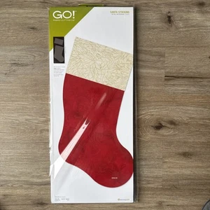 Accuquilt Go! Fabric Cutting Die Santa Stocking Die Brand New Never Used 55854 - Picture 1 of 3