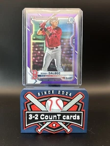 Bowman Chrome 2021 - Bobby Dalbec #1 refractor púrpura/250 (RC) - Imagen 1 de 2