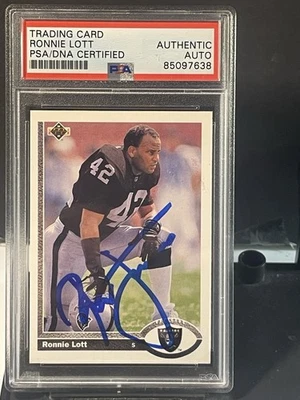 Signed Ronnie Lott PSA DNA Certified Authentic On Card Autograph Upper Deck #544 - Image 1 of 2