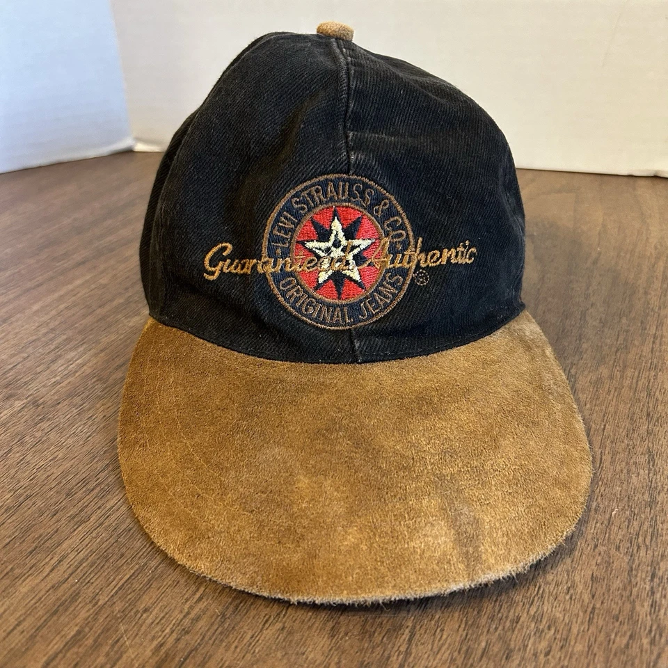 Pantalones de mezclilla originales vintage LEVI STRAUSS negros años 90 gorra cuero correa trasera Foto 1 de 4