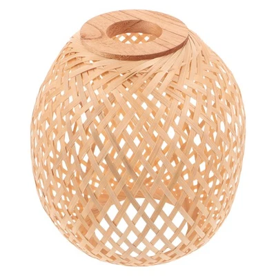  Pantalla de luz de bambú vintage: pantalla decorativa para estilo boho y country Foto 1 de 4