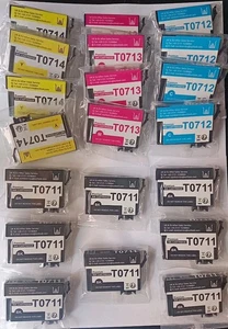 Pack de 20 Cartuchos de Tinta para Impresora Epson T0711,T0712,T0713,T0714 - Imagen 1 de 5