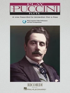 Play Puccini 10 Arias Flute & Piano Classical Sheet Music Play-Along Book Audio - Picture 1 of 1