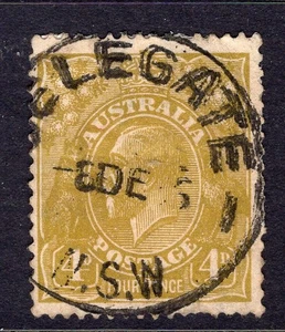 New South Wales DELEGATE postmark on 4d olive KGV - Bild 1 von 1