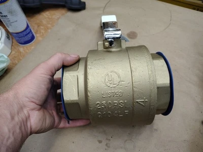 Apollo Valves 94Alf-10A-01A 4" Npt Brass Ball Valve Inline New-Old Stock - Image 1 of 4