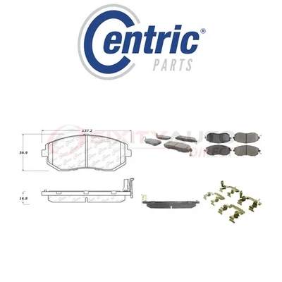 Centric Ceramic Disc Brake Pads w Shims for 2012-2014 Subaru WRX 2.5L H4 - li Foto 1 de 4