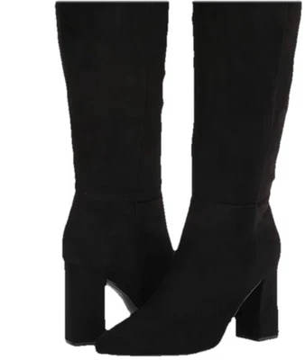 Madden Girl Boot Boot Firefly Knee High Pull On Block Heel Black Womens 8.5 - Image 1 of 4