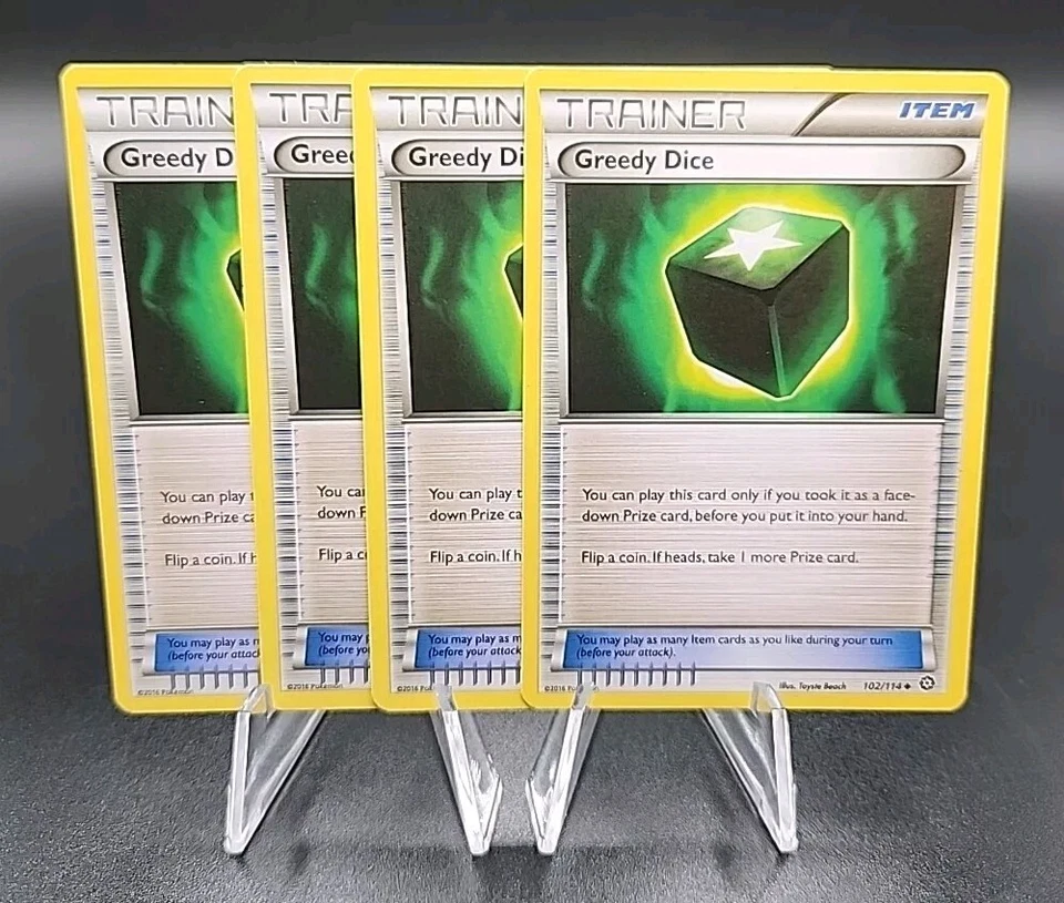 X4 Greedy Dice Item 102/114 XY Steam Siege Pokemon Playset - Image 1 of 1