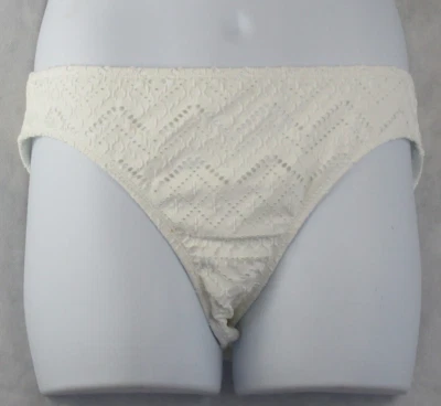 La Blanca Women's Textured Hipster Bikini Bottom Swimsuit, White, Size 16 - Image 1 of 2
