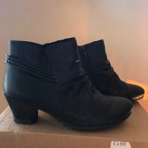 Schnäppchen: "Rieker" Stiefeletten, Gr. 37, anthrazit, ungetragen, Kunstleder - Bild 1 von 6