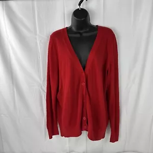 Womens Lane Bryant Red cardigan 18/20 - Picture 1 of 4