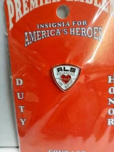 ALS Advanced Life Support Solapa Pin EMS EMT Tac P4939 Heart Line Crest Nuevo - Imagen 1 de 2
