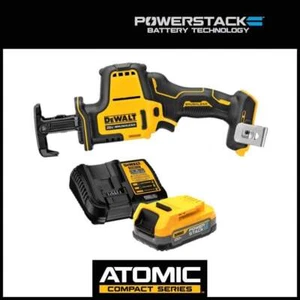 DEWALT ATOMIC Reciprocating Saw 20V MAX Brushless Cordless w/ 1.7Ah Starter Kit - Picture 1 of 11