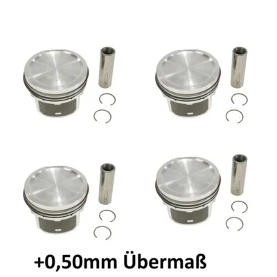Piston set +0.50mm ø81.51mm 20ø bolt for VW AGU 1.8L 20V turbo 99933620 - Image 1 of 4