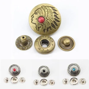 Heavy Duty Snap Buttons Fasteners 20mm Press Studs Kit Leather Craft Sewing Tool - Picture 1 of 30