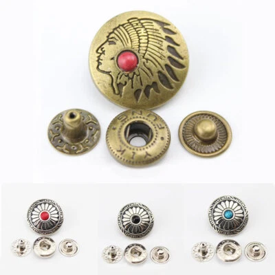 Heavy Duty Snap Buttons Fasteners 20mm Press Studs Kit Leather Craft Sewing Tool - Image 1 of 4