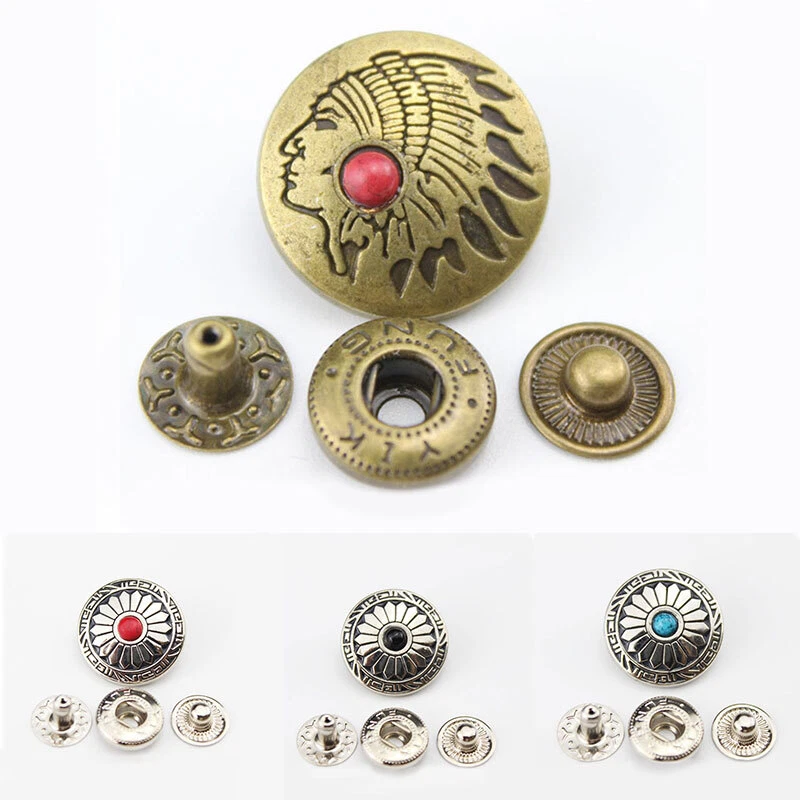 Heavy Duty Snap Buttons Fasteners 20mm Press Studs Kit Leather Craft Sewing Tool - Image 1 of 4