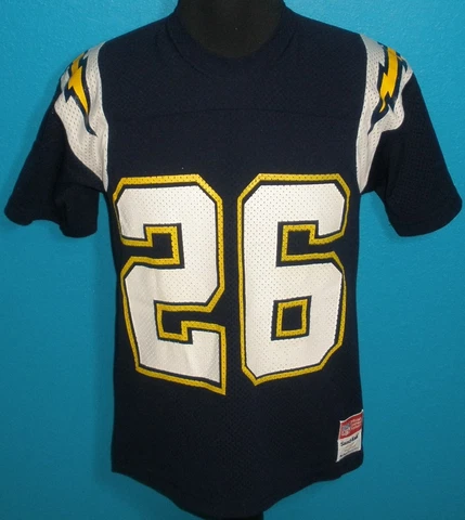 EUC Adult Medium VTG Sand-Knit NFL San Diego Chargers 26 Asante Samuel Jr Jersey Cover