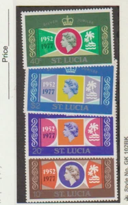 St. Lucia Scott# 414-417 MNH 1977 Set of 4 Queen Elizabeth II Silver Jubilee - Picture 1 of 1
