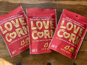 Corn Nuts - Love Corn Hot & Spicy 4 Oz Bag 3-PACK BB041625 - Picture 1 of 8
