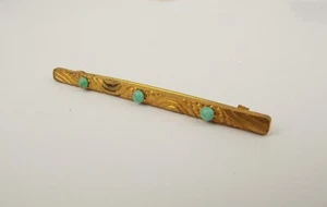 Broche prendedor bar bisutería vintage Checoslovaquia latón con piedras - Imagen 1 de 2