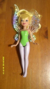 Disney Peterpan's TINKERBELL Pixie Fashion Fairy Doll- Intact Purple Wings-8" - Picture 1 of 2