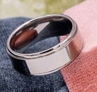 Plain Comfort Fit High Polished 8Mm Men's Wedding Band Ring In Real 925 Silver