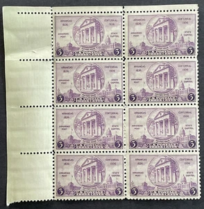 Scott # 782 - U.S. Block Of 8 - Arkansas Statehood - MNH - 1936 - Picture 1 of 2