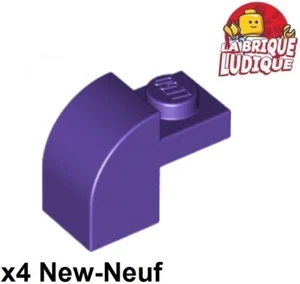 Lego 4x Brick Modified Slope 1x2x1 x1/3 Curved Violet/Purple 6091 New - Picture 1 of 1