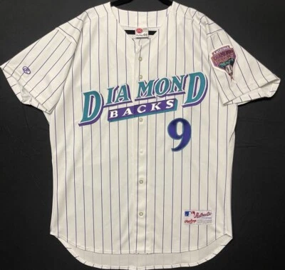 VTG Rawlings Arizona Diamondbacks Matt Williams Jersey Sz 48 XL Pinstripes - Image 1 of 4