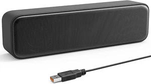 Portable USB Mini Sound Bar with Stereo Sound & Enhanced Bass for PCs/Laptops - Picture 1 of 11