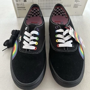 VANS Skate Authentic Pride Rainbow Suede Skateboard Shoes Mens 12 - Picture 1 of 9