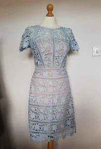 Reiss Orchid Pale Blue Lace Dress, UK8/ EUR36/ US4. RRP £245 - Picture 1 of 6