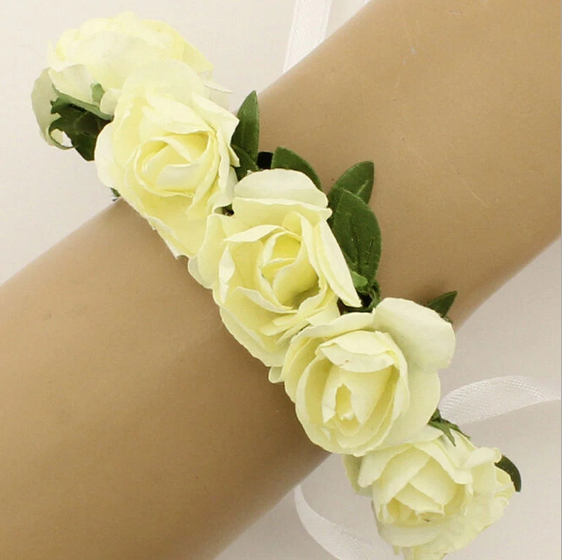 Baby/Childrens/Girls Corsage/Hair Decoration-Silk Flowers w/Headband-Wedding ETC - Image 1 of 1