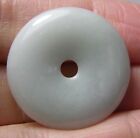 #8 100% Natural 33.00ct Untreated Green Jade Donut Shape Pendant 6.60g 26.00mm