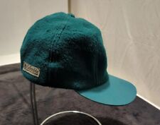 Vintage COLUMBIA Fleece Cap Fitted Hat ~ Green/Blue ~ Adult Size S/M ~ USED