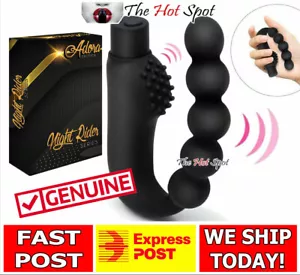 NEW Vibrating P-Spot Prostate Massager Vibrator Anal Bead Butt Plug Sex Toy - Picture 1 of 12