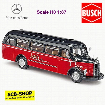Mercedes-Benz O-3500 Bus Luc ´ S Belgio Sonderfahrt Lusso Pura ! 1:87 Busch - Immagine 1 di 2