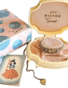 Miss Mignon Speidel goldfarben Erweiterung Armband Medaillon Geschenkset Box Kinder - Bild 1 von 24