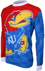 Camiseta deportiva de ciclismo de montaña de los Jayhawks de la Universidad de Kansas (pequeña) - Imagen 1 de 2
