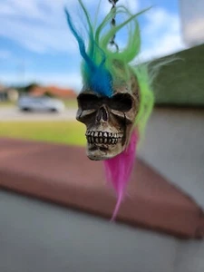 3D Skull Bone Head Keychains motorcycle Guardian gremlin angel biker auto multi - Picture 1 of 8