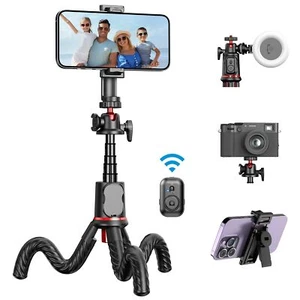 Tripod for iPhone, Flexible Camera Tripod Extendable Cell Phone Tripod Stand ... - Picture 1 of 10
