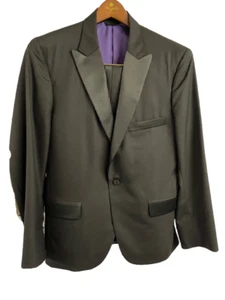 TUXEDO MEN'S BLACK, JACKET 43 CHEST, CUT 29 1/2, SLEEVE 17, PANTS 35 X 29 3/4 - Picture 1 of 11