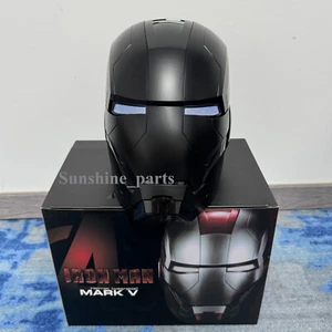 Autoking Iron Man Full Black MK5 Helm elektronische sprachgesteuerte Cosplay Maske - Bild 1 von 22