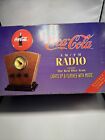 Vintage Coca-Cola Wooden Case AM/FM Radio Lighted Dial & Globe Retro Look WORKS