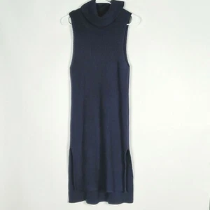 NEW WHBM Sz XS Textured Tabard $98 Dress Women Sleeveless Mock Neck Knee Length - Picture 1 of 10