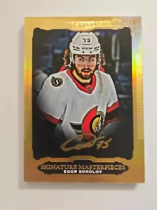 2021-22 Ultimate Collection Hockey Masterpieces Gold Auto RC Egor Sokolov SP - Picture 1 of 2