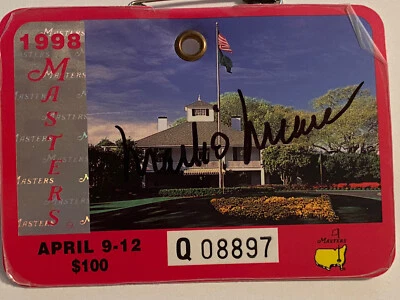 MARK O'MEARA SIGNED 1998 MASTERS GOLF BADGE AUTOGRAPH COA Psa - Image 1 of 4