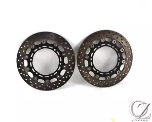 01 02 YAMAHA YZF R6 Front Brake Rotors set oem - Foto 1 di 4